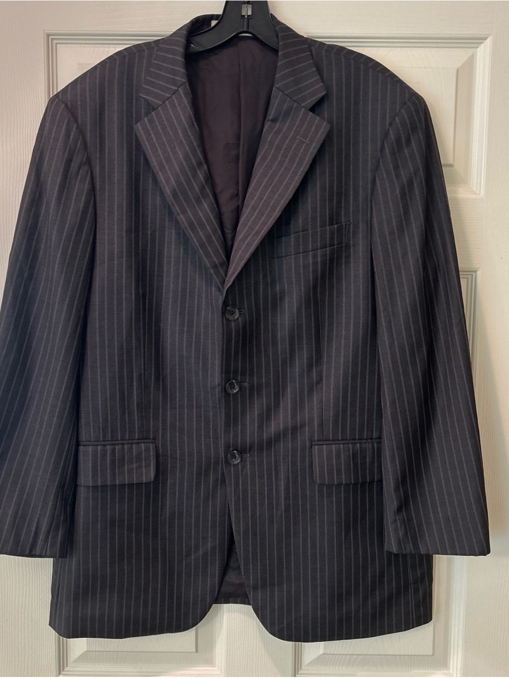 John W. Nordstrom Black Pinstripe Men's Blazer